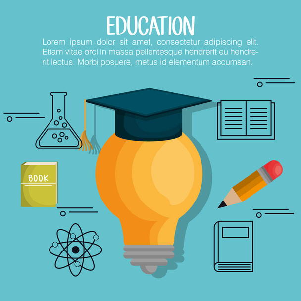 education set line icons - Vector, Image