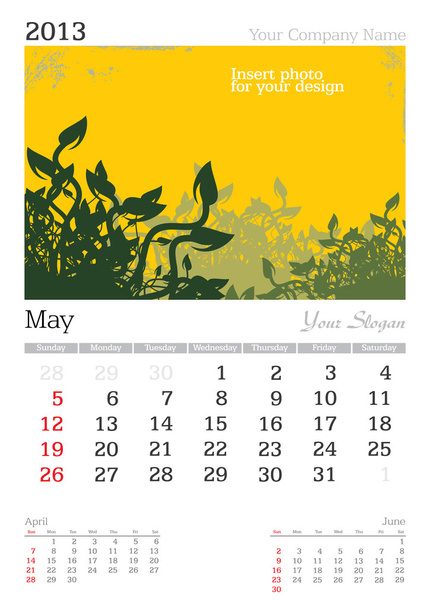 Mayo 2013 Calendario A3
 - Foto, imagen