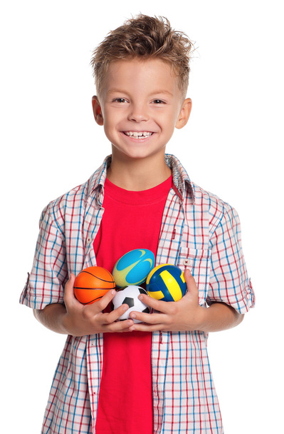 Boy with small balls - Photo, Image