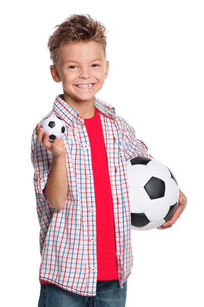 Boy with soccer ball - 写真・画像