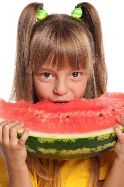 Little girl with watermelon - Valokuva, kuva