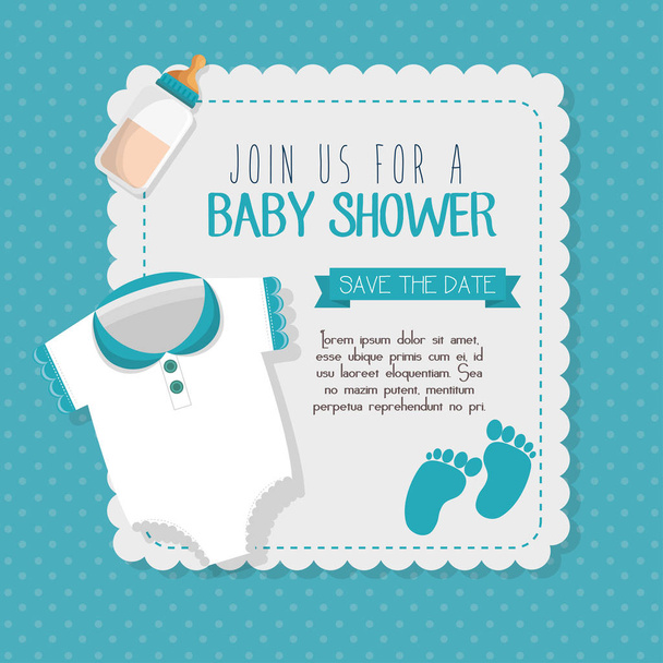 tarjeta de invitación baby shower - Vector, Imagen