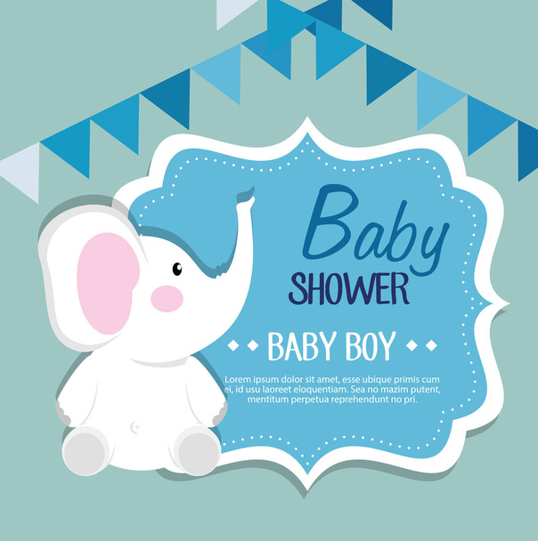 baby shower invitation card - Vector, Image