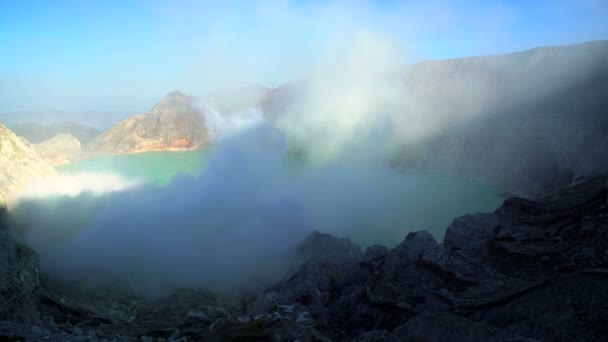  酸性湖と火山火口 - 映像、動画