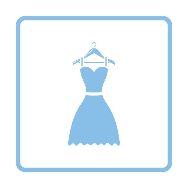 Κομψό φόρεμα στο εικονίδιο ώμους - Διάνυσμα, εικόνα