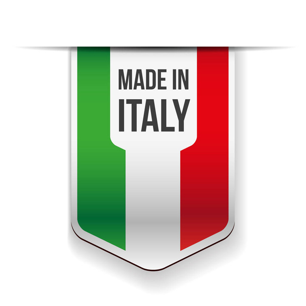 Зроблено в Італії прапор стрічки - Вектор, зображення