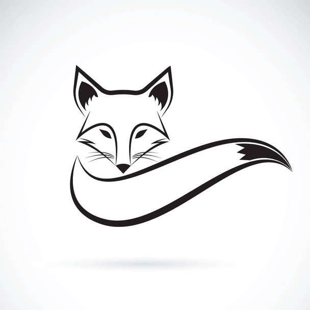 Imagem vetorial de um desenho de raposa em um fundo branco, Animais Selvagens - Vetor, Imagem