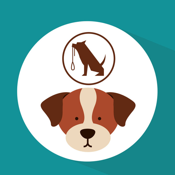 weterynaryjne psa opieki szkolenia ikona - Wektor, obraz