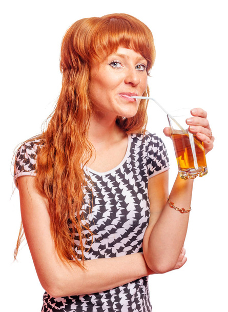 Young woman drinking - Фото, зображення