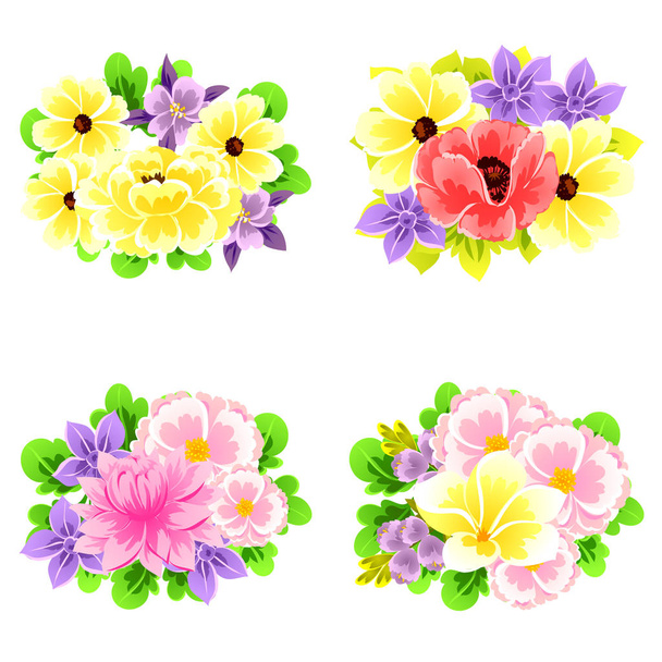 Bonito ornamento flores
 - Vetor, Imagem
