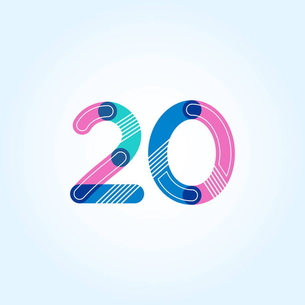 Ícone de logotipo de 20 números
 - Vetor, Imagem