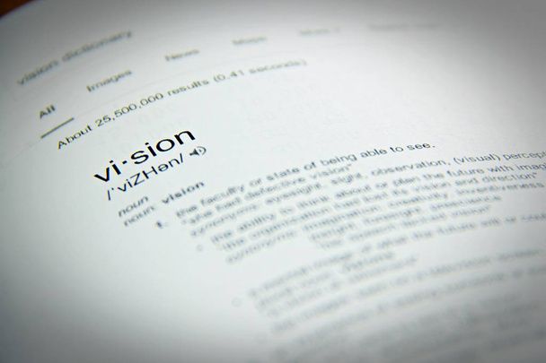 Dicionário definição da palavra visão
 - Foto, Imagem