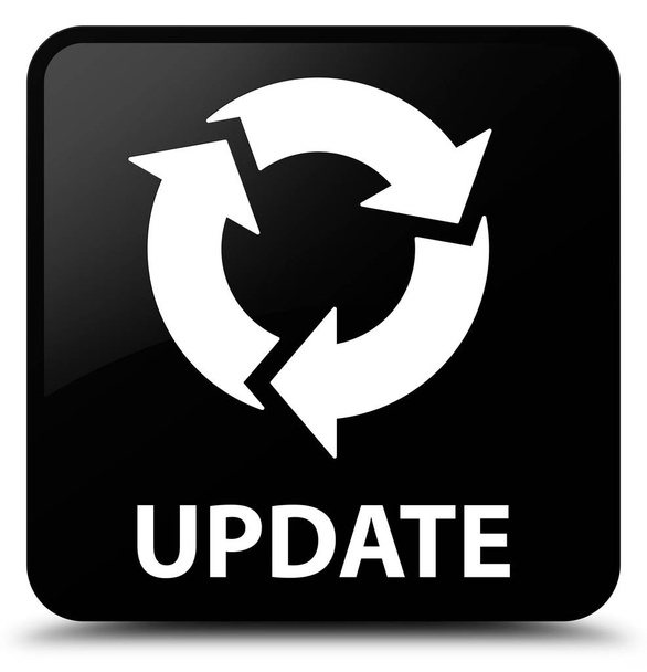 Čtvercové tlačítko Update (Aktualizovat ikony) Černá - Fotografie, Obrázek