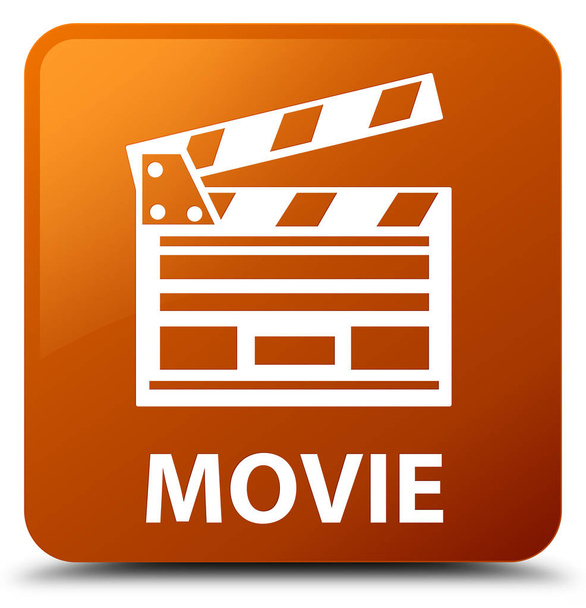 Film (icona clip cinema) marrone pulsante quadrato
 - Foto, immagini