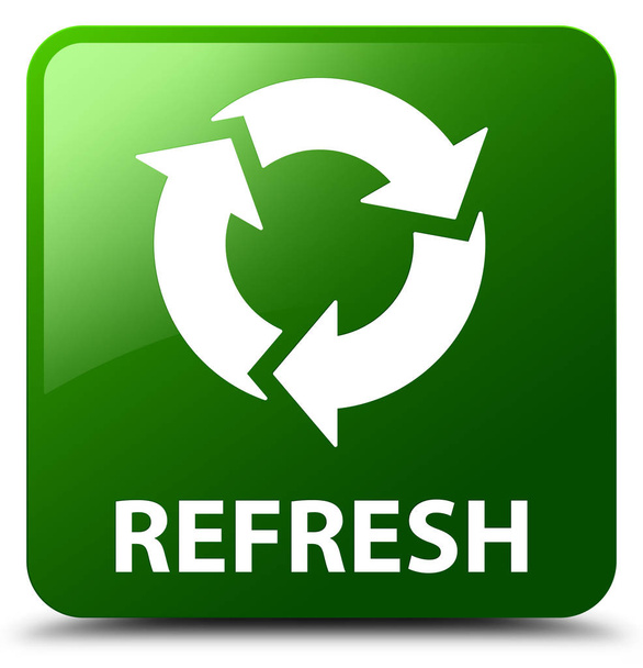 Refresh green square button - Photo, Image