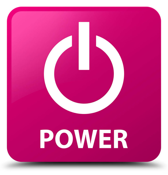 Power rózsaszín négyzet gomb - Fotó, kép