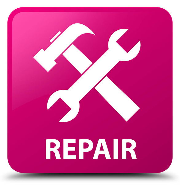Reparar (icono de herramientas) botón cuadrado rosa
 - Foto, Imagen