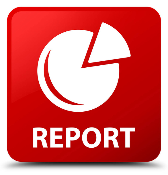 Raport (ikonę wykresu) plac czerwony przycisk - Zdjęcie, obraz