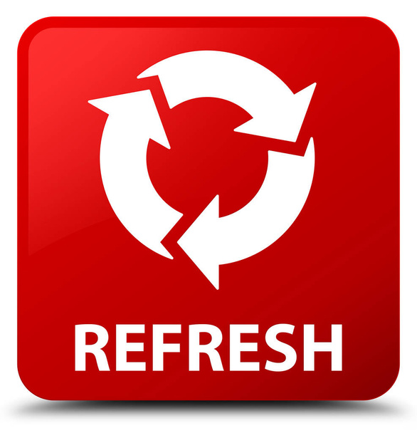 Refresh red square button - Photo, Image