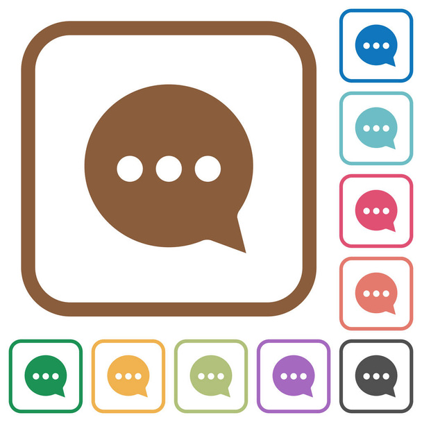Chat di lavoro icone semplici
 - Vettoriali, immagini