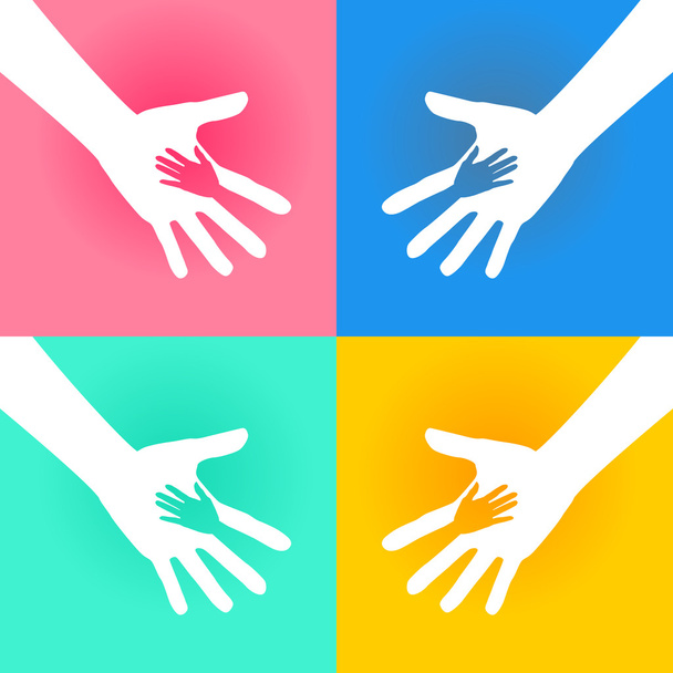 Helping Hands Charity - Vector, Image