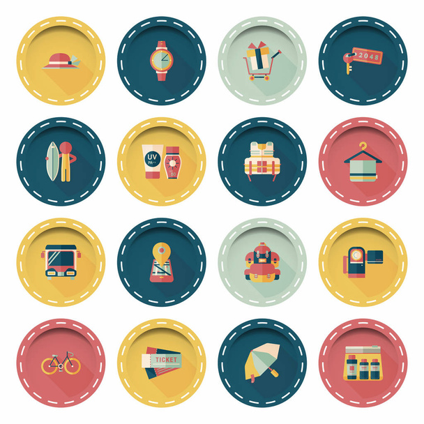 Travel and tourism icons set - Vector, Image