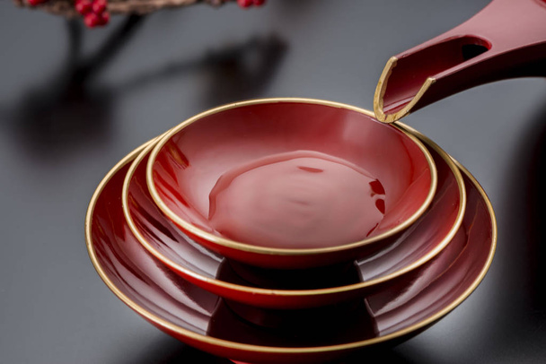Beautiful tableware used in Japanese celebrations - Photo, Image