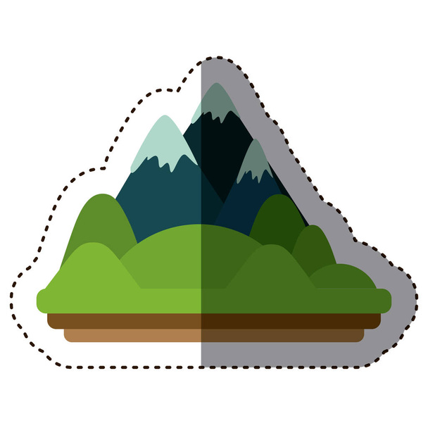 Diseño de montaña aislado
 - Vector, Imagen