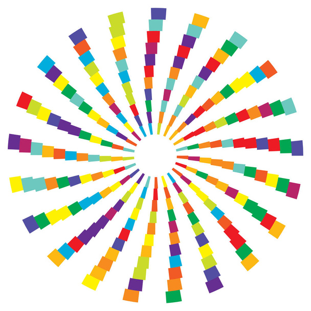 Colorful radial circular element - Διάνυσμα, εικόνα