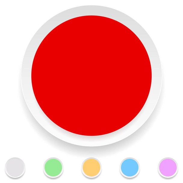circle icon set with empty space - Vetor, Imagem