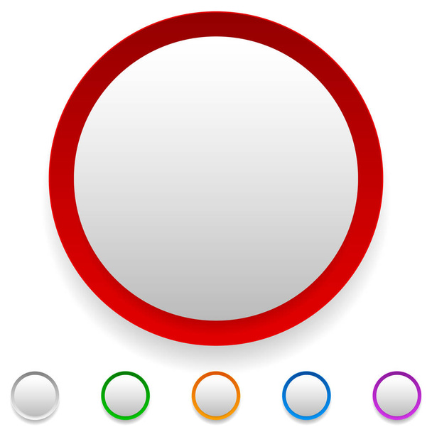 circle icon set with empty space - Vektör, Görsel