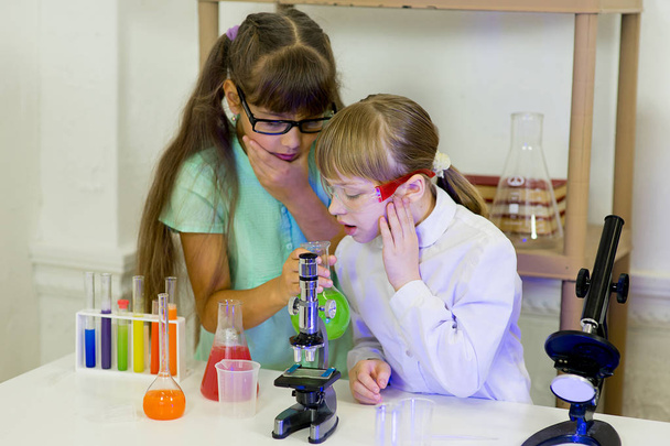 kids making science experiments - Photo, image