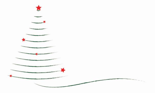 Karácsonyfa rajz sík - Vektor, kép