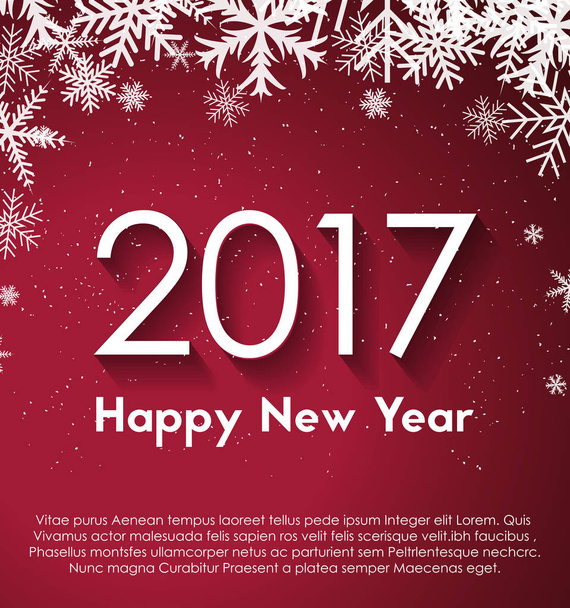 Happy New Year 2017 inscription - Vector, Image