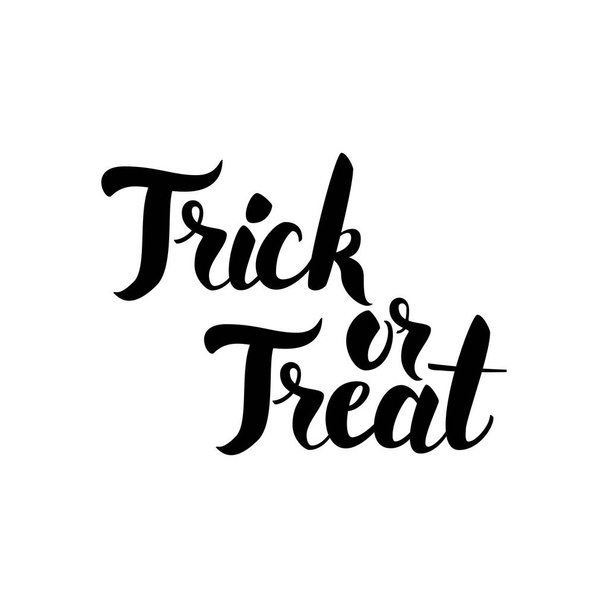 Trick or treat belettering - Vector, afbeelding
