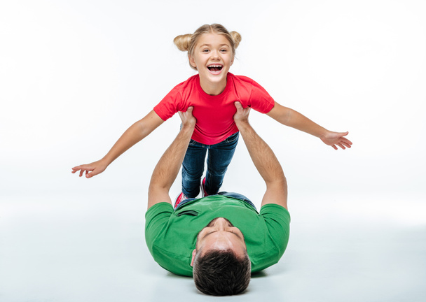 father and daughter having fun together - Photo, Image