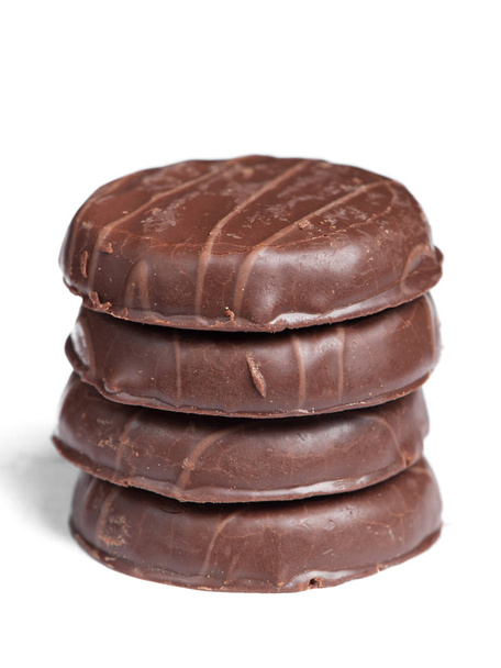 Koekjes in chocolade glazuur - Foto, afbeelding