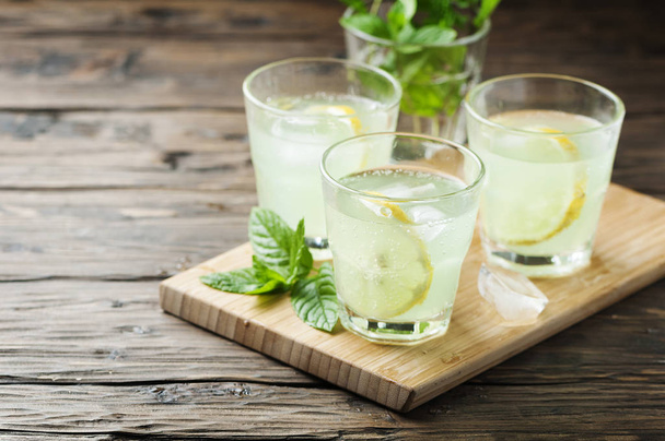 Cocktails with soda and lemon - Photo, Image