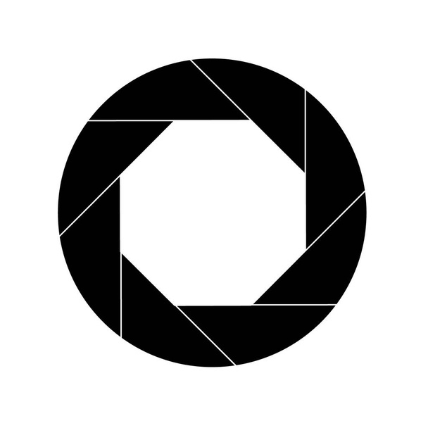 Zwarte sluiter pictogram geïsoleerd op wit - Vector, afbeelding