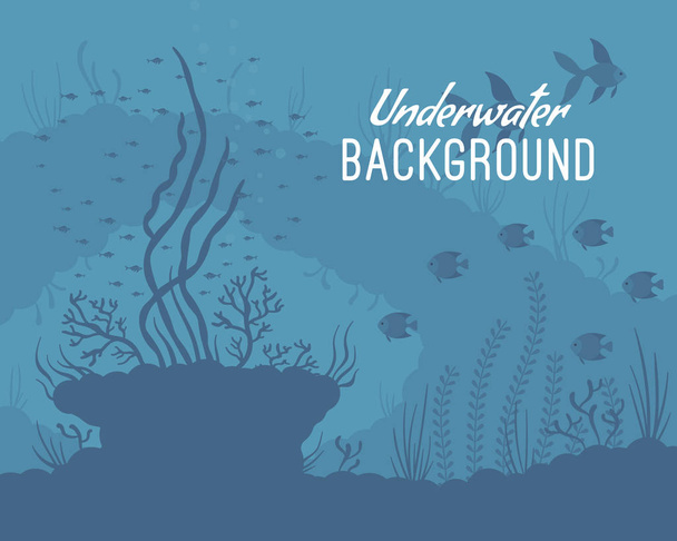 Underwater background template - Vector, Image