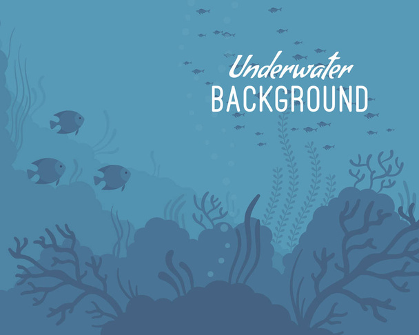 Underwater background template - Vector, Image