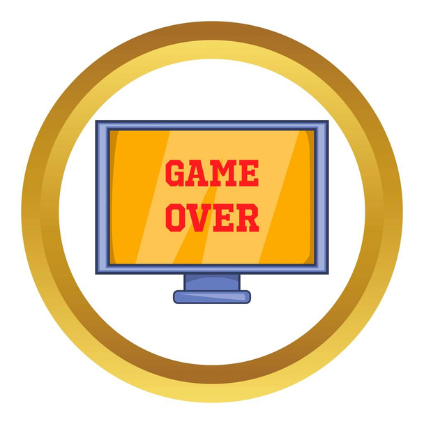 Game over screen vector icon - Vektor, obrázek