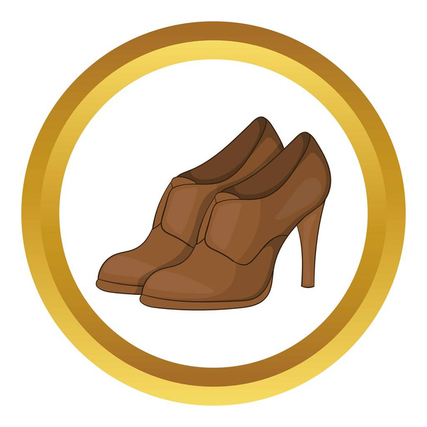 Womens shoes on platform vector icon - Vetor, Imagem