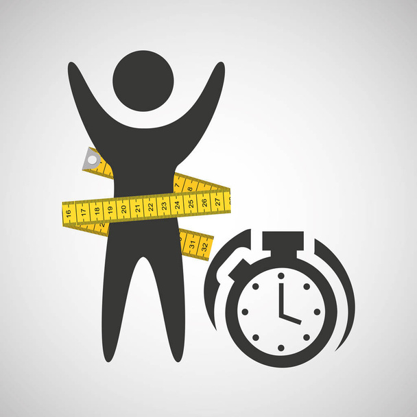 lose weight concept chronometer time - Vector, Image