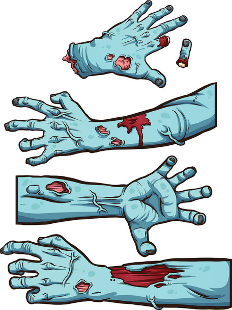 Manos de dibujos animados Zombie
 - Vector, Imagen