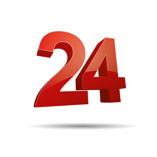 24 Stunden Notfalldienst Einsatzbereitschaft 3d Abstraktion Corporate Logo Design Symbol Zeichen - Vektor, Bild