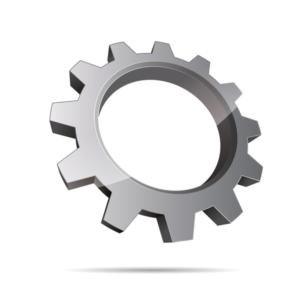 3D absztrakció meghajtható kerék motor mérnöki fém vállalati logó tervezés ikon jele - Vektor, kép