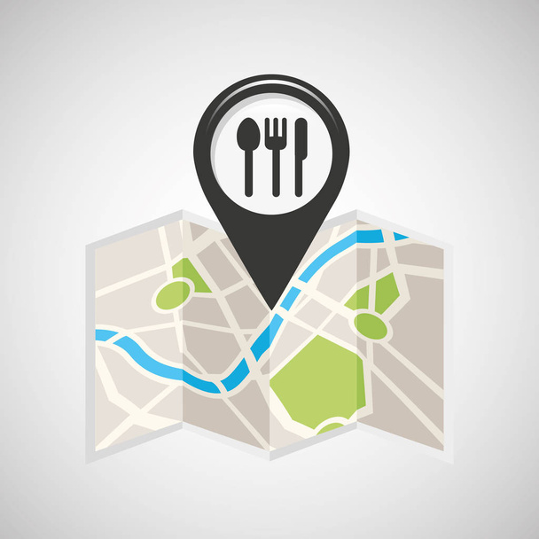 ristorante mappa pin puntatore design
 - Vettoriali, immagini