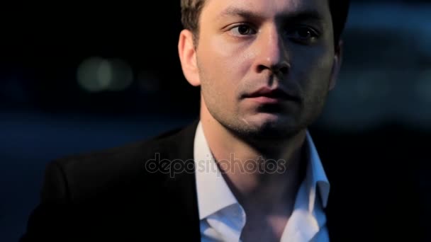 Handsome man is sad after a parting - Video, Çekim