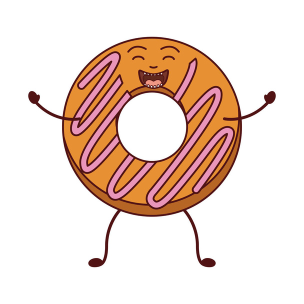 Isolated donut decorated design - Vector, Image